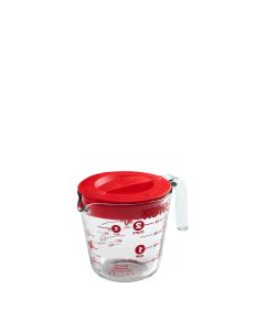 Pyrex Basics | Jarra Medidora con tapa 10,7x10,7 cm - 500 cc 