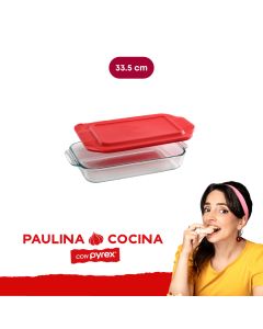 Pyrex Basics Con Tapa | Fuente Rectangular 33,5x22,6x5 cm - 2,8 l 