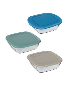 Sempre | Fuente cuadrada c/ tapa color 16x16 cm – 730 cc 