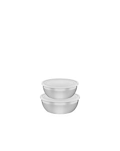 Tramontina Freezinox | Set 2 Pz Bowls Acero Inox. C/tapa Plast. (18 cm - 1,6 l + 20 cm - 2,2 L)