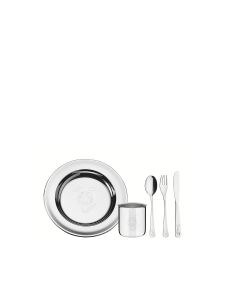 Tramontina Baby Friends | Set 5 Pz (plato+vaso+tenedor+cuchillo+ Cuchara) Acero Inox.