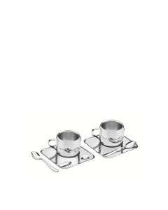 Tramontina Infusiones | Set 6 Pz Café (taza+plato+cuchara) Acero Inox.