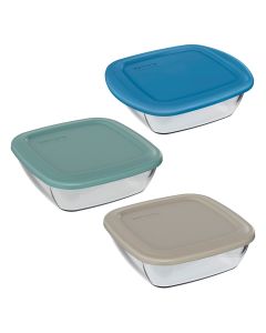 Sempre | Fuente cuadrada c/ tapa color 26x23 cm – 2,4 lts 