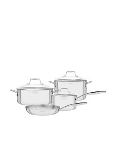 Tramontina Grano | Set 4 Pz Acero Inox. C/tapa Vidrio