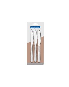 Tramontina Maresias | Cuchillo De Asado Acero Inox. Blister X 3
