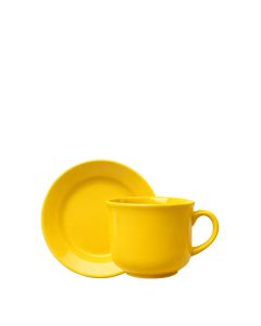 Biona Donna | Taza Te C/Plato 200 cc Amarillo