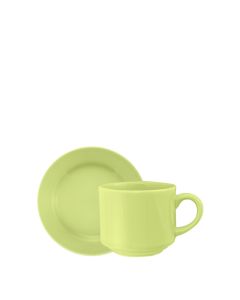 Biona Donna | Taza Te C/Plato 200 cc Verde Manzana
