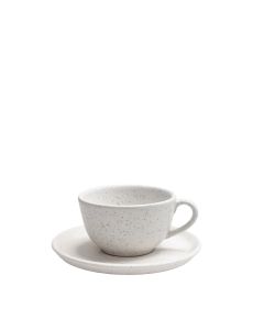 Oxford Flat Baunilha | Taza de té c/ plato 200cc