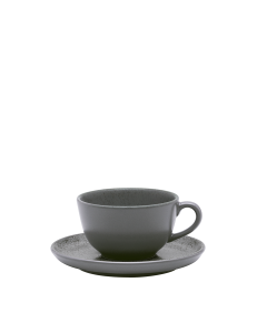 Oxford Flat Gray | Taza de té c/ plato 200cc