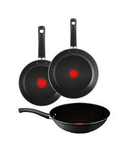 Tefal Attrayant | Bateria 3 Pz. (Sarten 20 + Sarten 24 + Wok 28)