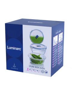 Luminarc Pure Box | Set x3 Redondos 420 + 670 + 920 cc