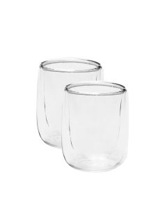 Larhaus Barista | Taza Macchiato doble vidrio 120 cc pack x2