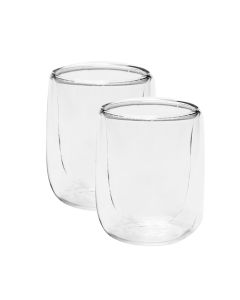 Larhaus Barista | Taza Mocha doble vidrio 250 cc pack x2