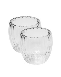 Larhaus Barista | Taza Doppio Line doble vidrio 250 cc pack x2
