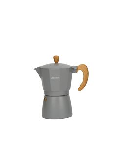 Larhaus Barista | Cafetera Italiana Inducción Gris 6 pc – 270 ml