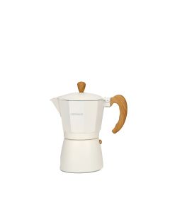Larhaus Barista | Cafetera Italiana Inducción Beige 6 pc – 270 ml