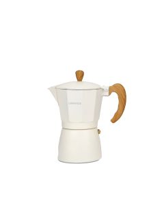 Larhaus Barista | Cafetera Italiana Inducción Beige 9 pc – 410 ml