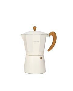 Larhaus Barista | Cafetera Italiana Inducción Beige 12 pc – 640 ml