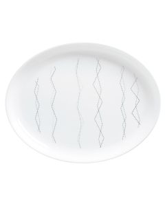 Luminarc In&Out | Plato Playo Oval Diwali Marble Blanc 33 cm