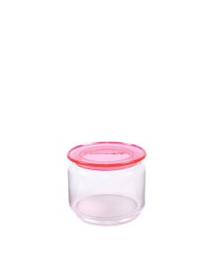 Luminarc Plano Jar | Frasco plano c/ Tapa Pink 500 cc