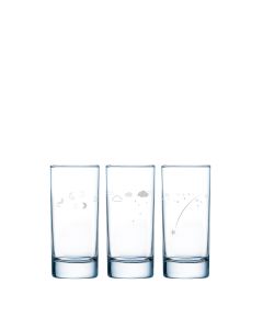 Luminarc In&Out | Vaso Alto Islande decorado cielo 290 cc Pack x3