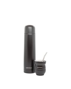 Larhaus Iguazu | Set 3 pz Termo Bala + Mate + Bombilla – Ac. Inox 1 l + 140 cc